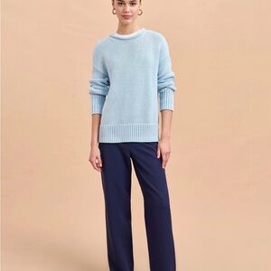 La Ligne Solid Blue Marina Sweater